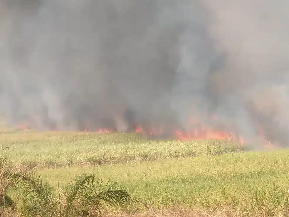 Incêndio na área rural da cidade