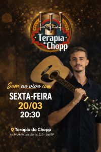 Igor Moreira, 20 de março no Terapia do Chopp