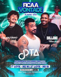 Fica a vontade, 21 de março no Cravo e Canela