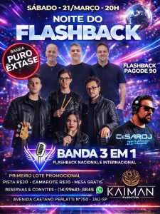 Noite do Flashback, 21 de março no Kaiman
