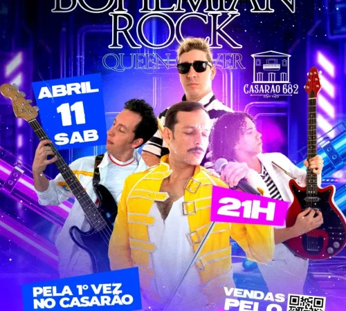 Bohemian Rock | Queen Cover, 11 de abril no Casarão 682