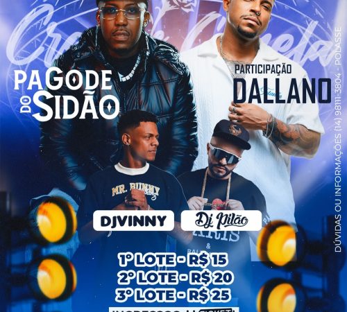Pagode do Sidão + Dallano | 17/01 | Cravo e Canela