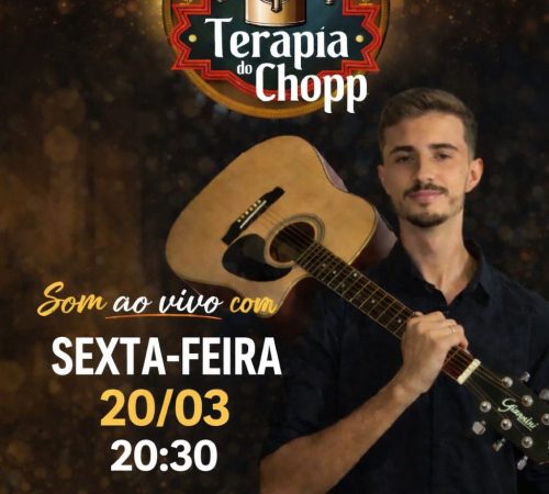 Igor Moreira, 20 de março no Terapia do Chopp
