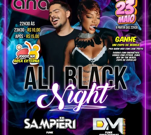 All Black Night no Bar da Ana