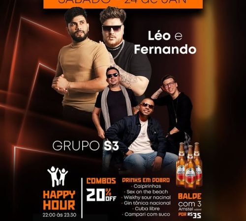 Léo e Fernando + Grupo S3, 24 de janeiro no Barban