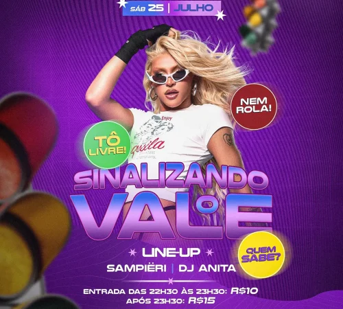 Sinalizando o vale no Bar da Ana