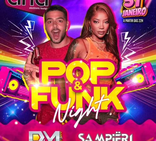 Pop & Funk Night, 31 de janeiro no Bar da Ana