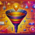 Funil de vendas de forma ilustrativa