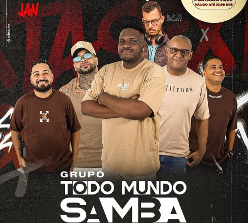 Grupo todo mundo samba no Cravo e Canela 17 de janeiro
