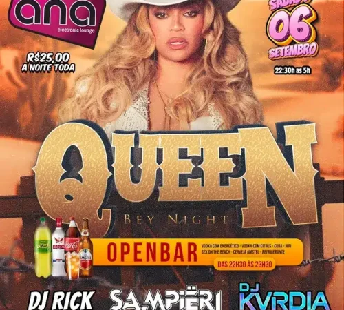 Queen Bey Night | Bar da Ana - Sábado
